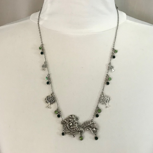 The Green Man Celtic Mythology Handmade Silver Necklace, Tree of Life, Ent - Picture 9 of 16